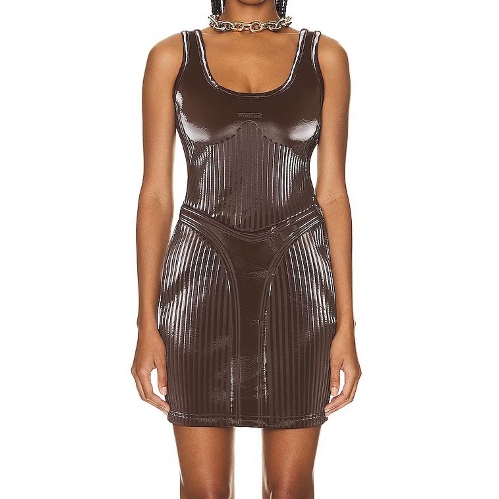 Mugler Embossed Mini Dress
